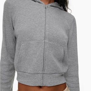 Aritzia TNA Waffle Zip Up Hoodie Sz Small